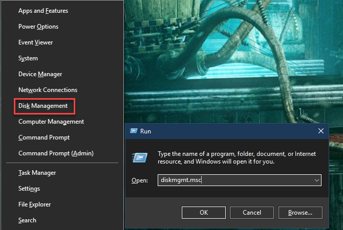mở disk management