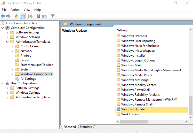 mở group policy editor