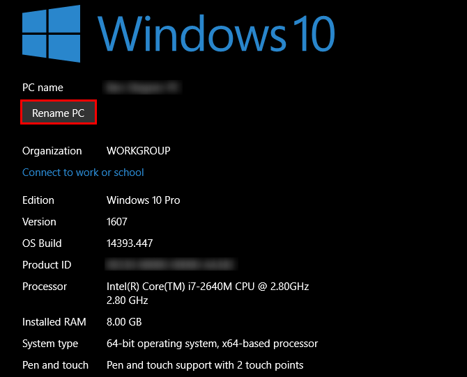 thông tin win 10